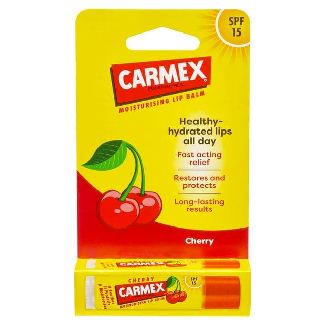 Carmex 4.25g Cherry SPF 15 Moisturising Lip Balm - gallery image 1