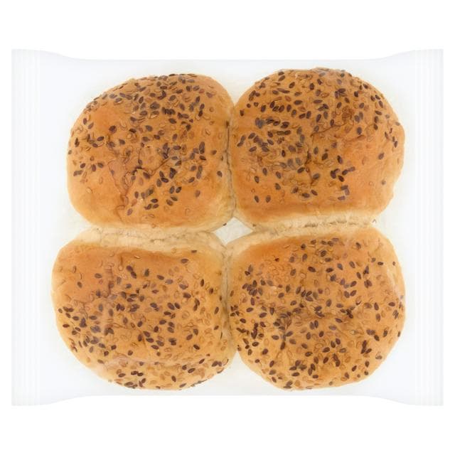 Sainsbury's 4 x Linseed Topped Milk Rolls - gallery image 1