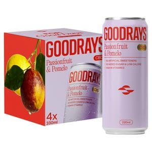 Goodrays 4 x 330ml CBD Passionfruit & Pomelo Can