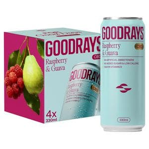 Goodrays 4 x 330ml Raspberry & Guava CBD Cans