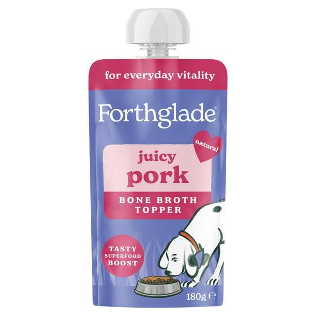 Forthglade 180g 4 Months+ Juicy Pork Bone Broth Topper for All Dogs Food - gallery image 1