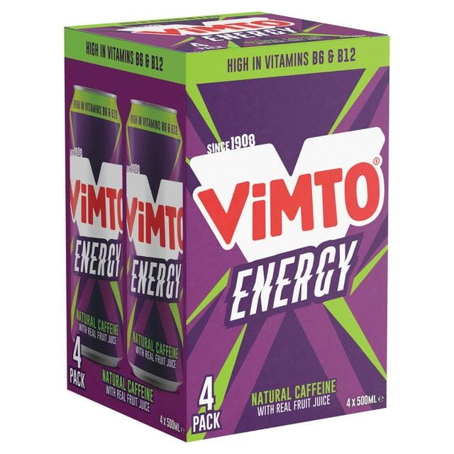 Vimto 4 x 500ml Original Energy Drink - gallery image 1