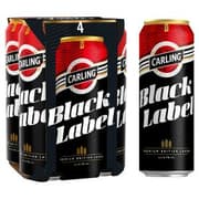 Carling 4 x 568ml Black Label Premium Lager Beer Cans