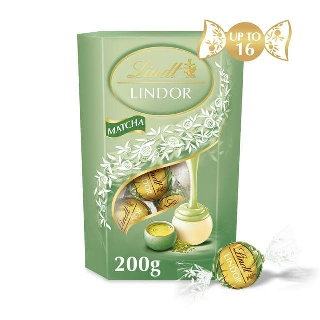 Lindt Lindor 200g Matcha White Chocolate Truffles Box - gallery image 1