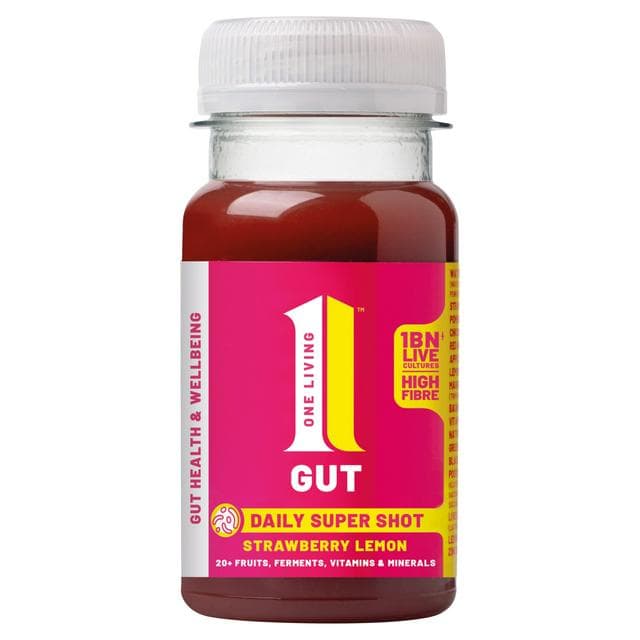 One Living 100ml Gut Strawberry Lemon Shot - gallery image 1