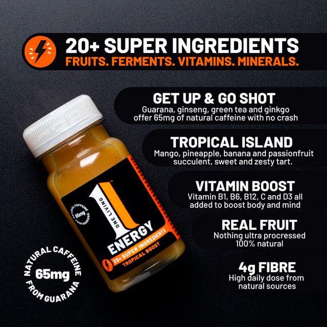 One Living 100ml Energy Tropical Boost Shot - gallery image 2