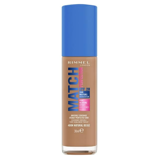 Rimmel London Match Perfection Foundation 400N Natural Beige SPF20 30ml - gallery image 1