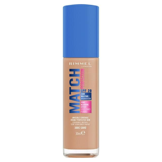 Rimmel London Match Perfection Foundation 300C Sand SPF20 30ml - gallery image 1