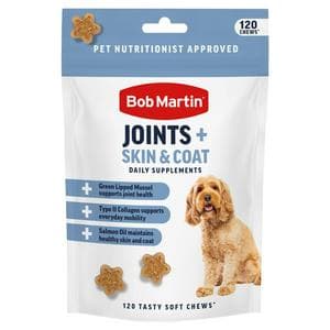 Bob Martin 120 x Joints + Skin & Coat Daily Supplements Tasty Soft Chews 200g