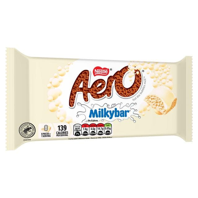Aero 90g White Chocolate Sharing Milkybar - gallery image 2