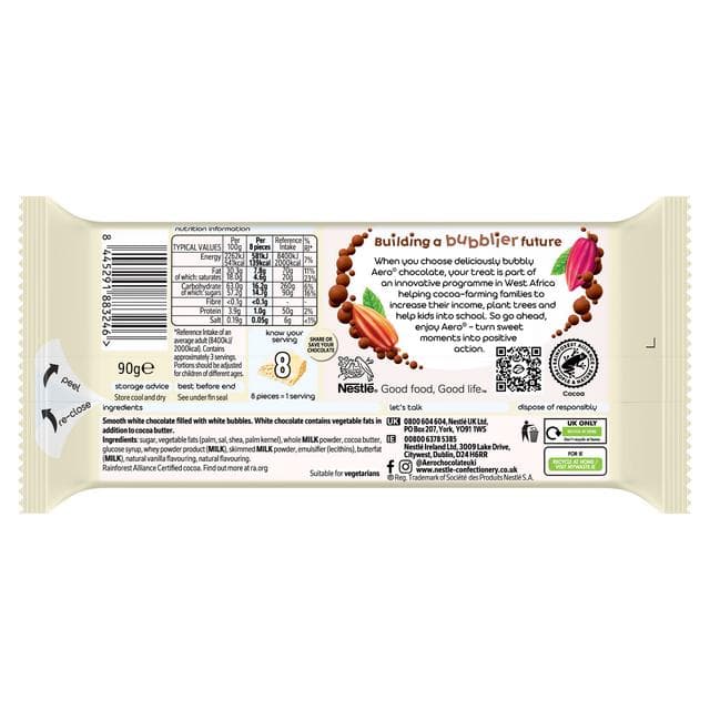 Aero 90g White Chocolate Sharing Milkybar - gallery image 3