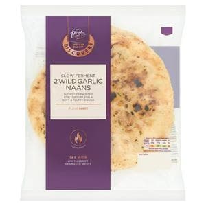 Sainsbury's Discovery 2 x Slow Ferment Wild Garlic Naan, Taste the Difference