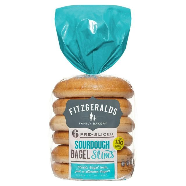 Fitzgeralds Family Bakery 6 x 276g Pre-Sliced Sourdough Bagel Slims - gallery image 1