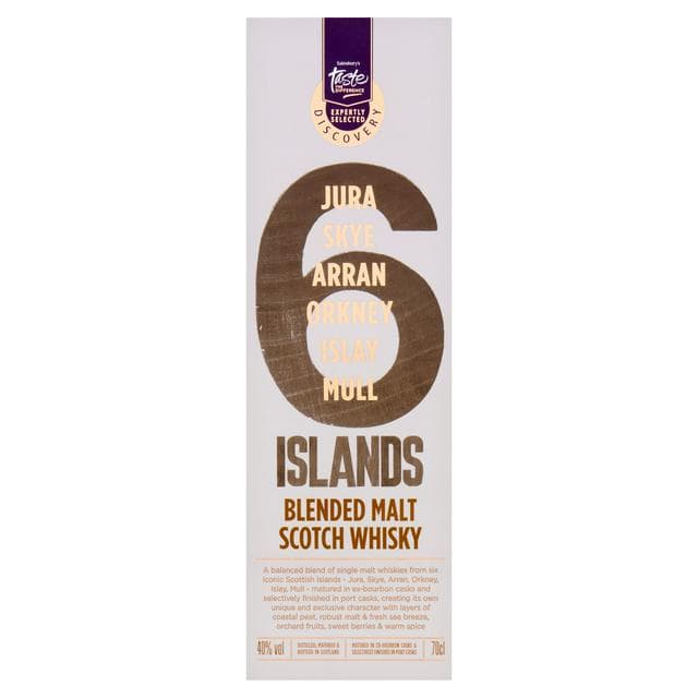 Sainsbury's Discovery 70cl 6 Islands Blended Malt Scotch Whisky, Taste the Difference - gallery image 1