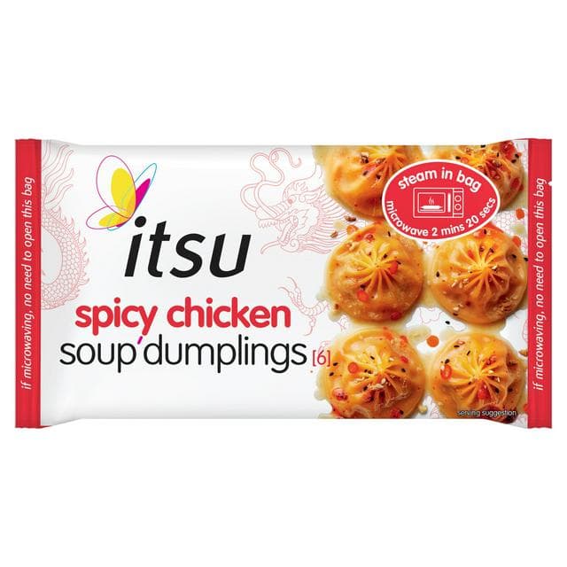 itsu 6 x Spicy Chicken Soup Dumplings 168g - gallery image 1