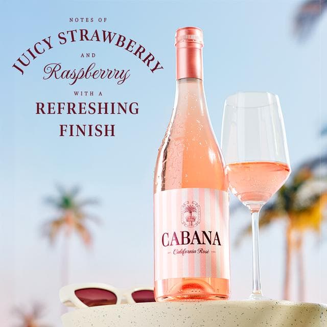 Cabana California Rose Wine Bottle 75cl - gallery image 3