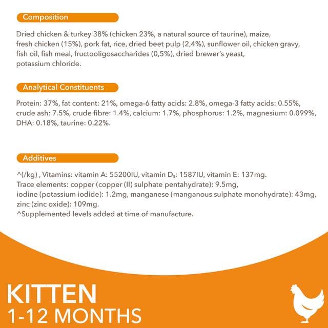 IAMS 3kg Rich in Fresh Chicken Kitten 1 to 12 Months Dry Cat Food - gallery image 5