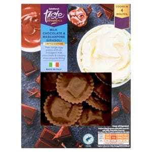 Sainsbury's 250g Milk Chocolate & Mascarpone Girasoli Pasta, Taste the Difference, Limited Edition