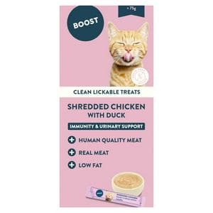 Boost 5 x 15g Shredded Chicken with Duck Clean Lickable Treats