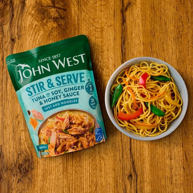 John West 300g MSC Stir & Serve in Soy, Ginger & Honey Sauce Tuna - gallery image 2