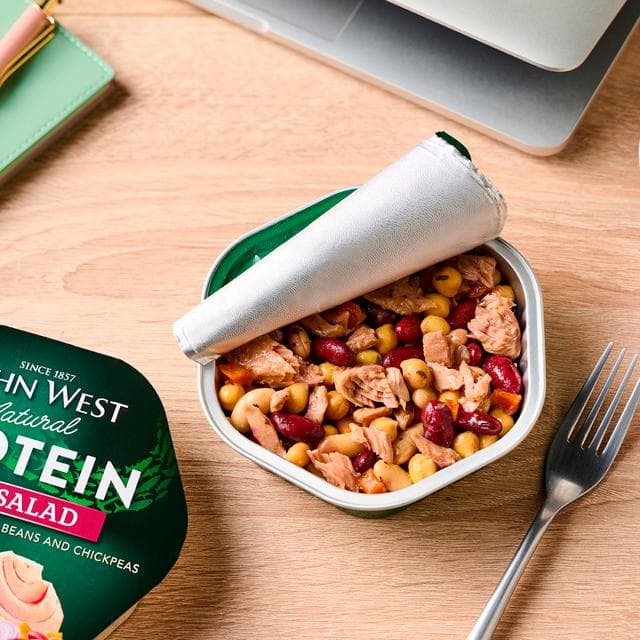 John West Natural Protein 220g Tuna Salad with Red Kidney Beans, White Beans & Chickpeas - gallery image 3