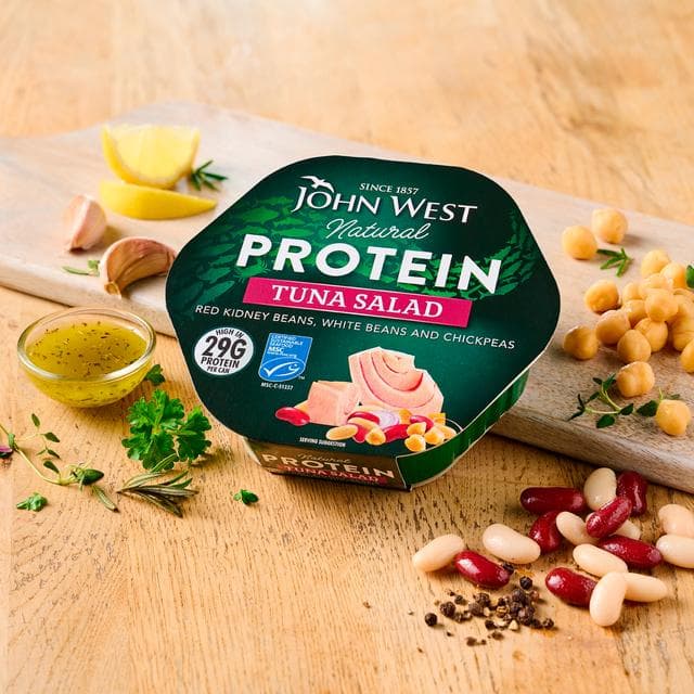 John West Natural Protein 220g Tuna Salad with Red Kidney Beans, White Beans & Chickpeas - gallery image 4