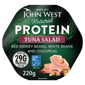 John West Natural Protein 220g Tuna Salad with Red Kidney Beans, White Beans & Chickpeas