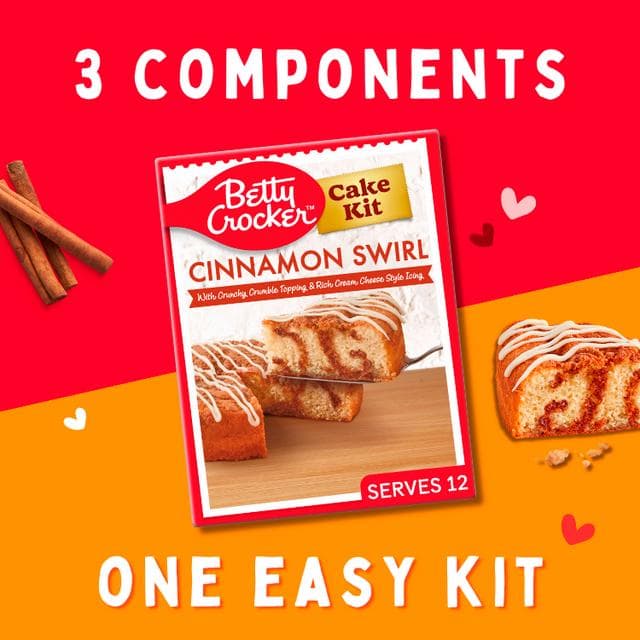 Betty Crocker 465g Cinnamon Swirl Cake Kit - gallery image 2
