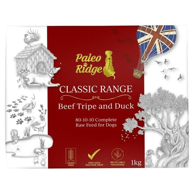 Paleo Ridge 1kg Classic Range Beef Tripe & Duck Dog Food - gallery image 1