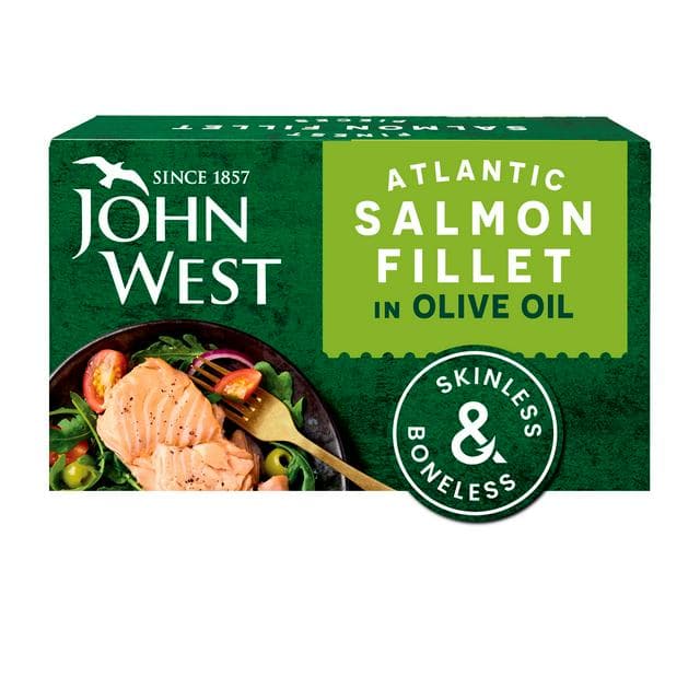 John West 115g Atlantic Salmon Fillet in Olive Oil - gallery image 1