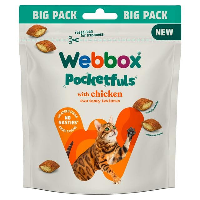 Webbox Pocketfuls 200g Chicken Cat Treats - gallery image 1