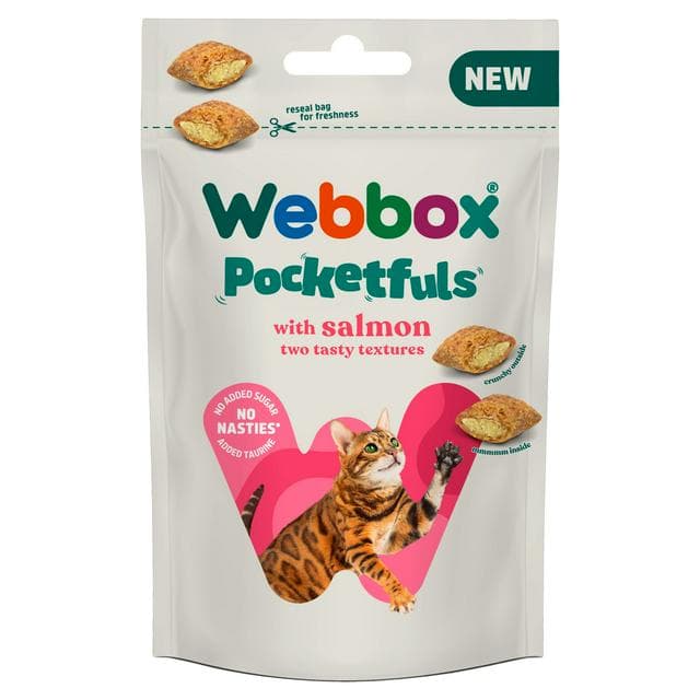 Webbox Pocketfuls 60g Salmon Cat Treats - gallery image 1