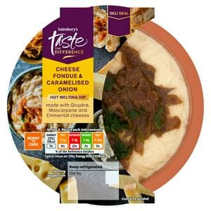 Sainsbury's 170g Cheese Fondue & Caramelised Onion Hot Melting Dip, Taste the Difference
