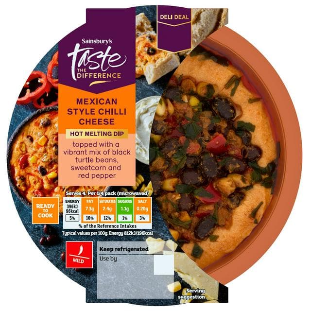 Sainsbury's 200g Mexican Style Chilli Cheese Hot Melting Dip, Taste the Difference - gallery image 1