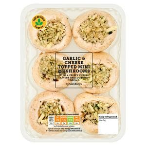 Sainsbury's 185g Cheese & Garlic Mini Mushrooms