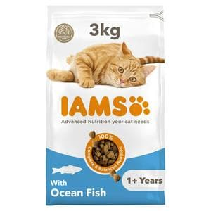 IAMS 3kg Advanced Nutrition 1+ Years Dry Cat Food with Ocean Fish