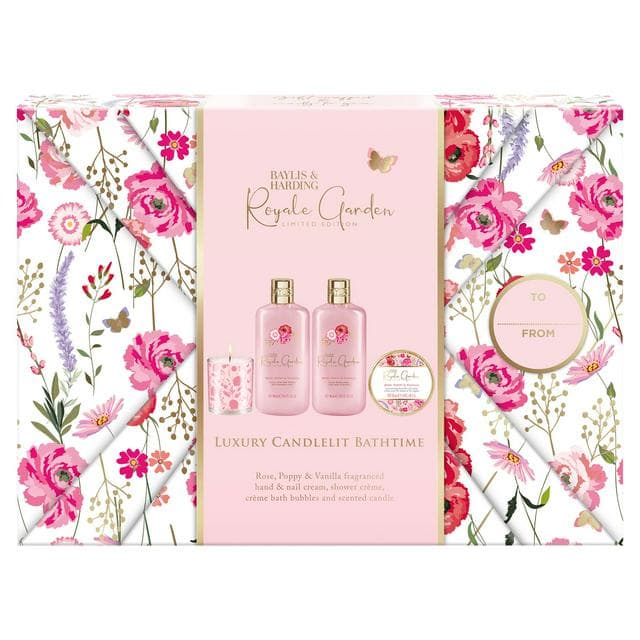 Baylis & Harding Royale Garden Luxury Candlelit Bathtime Gift Set, Limited Edition - gallery image 1