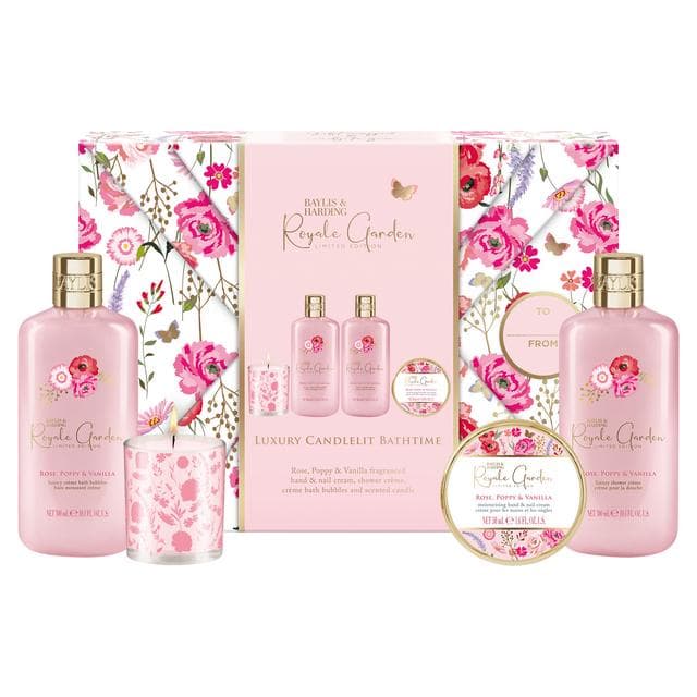 Baylis & Harding Royale Garden Luxury Candlelit Bathtime Gift Set, Limited Edition - gallery image 2