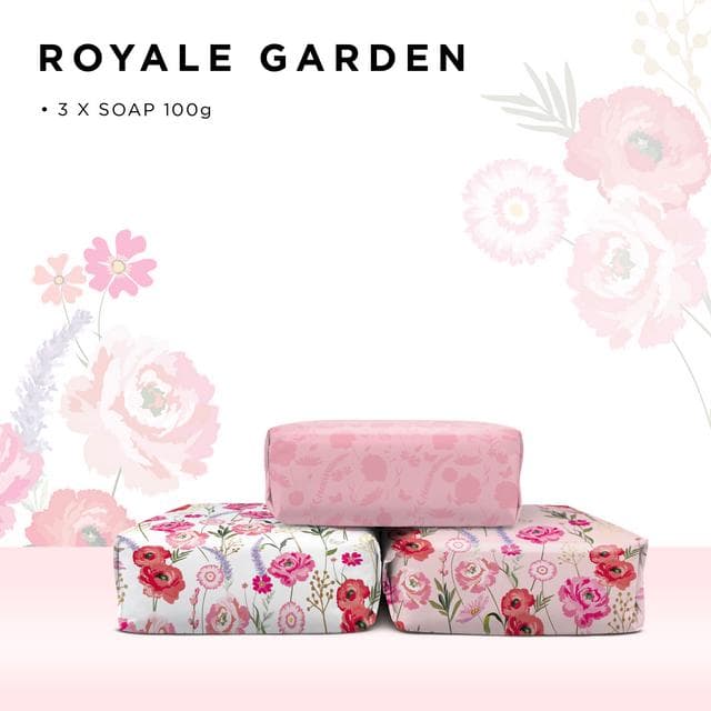Baylis & Harding Royale Garden 3 x 100g Luxury Soap Gift Set, Limited Edition - gallery image 2