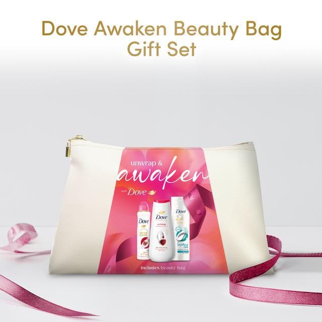 Dove 3 x Awaken Beauty Bag Gift Set - gallery image 2