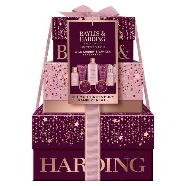 Baylis & Harding Wild Cherry & Vanilla Ultimate Bath & Body Pamper Treats, Limited Edition - gallery image 1