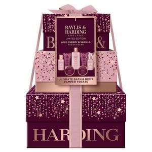 Baylis & Harding Wild Cherry & Vanilla Ultimate Bath & Body Pamper Treats, Limited Edition