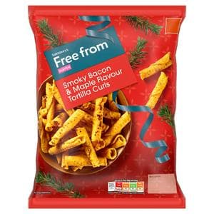 Sainsbury's Free From 150g Smoky Bacon & Maple Flavour Tortilla Curls