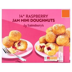 Sainsbury's 14 x Raspberry Jam Mini Doughnuts 175g