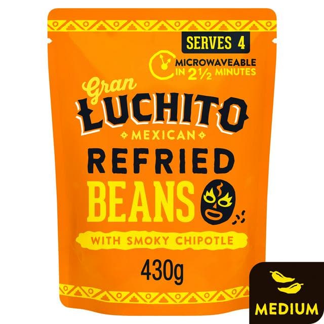 Gran Luchito 430g Mexican Refried Beans with Smoky Chipotle - gallery image 1