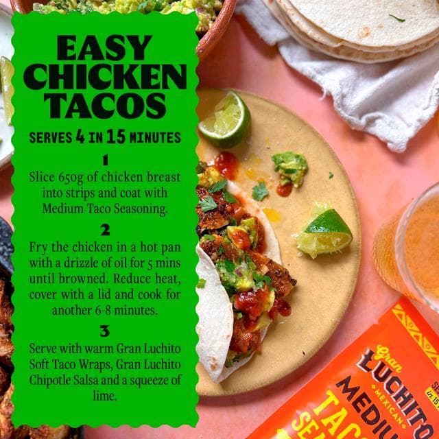 Gran Luchito 28g Mexican Jalapeno & Cumin Medium Taco Seasoning - gallery image 2