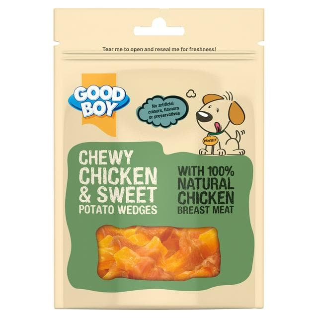 Good Boy 70g Chewy Chicken & Sweet Potato Wedges Dog Treats - gallery image 1