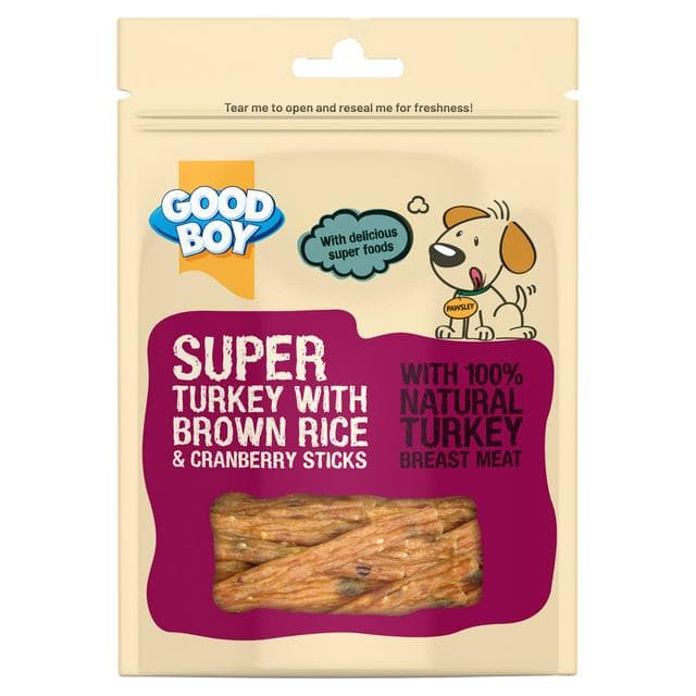 Good Boy 90g Super Turkey with Brown Rice & Cranberry Sticks Dog Treats - gallery image 1