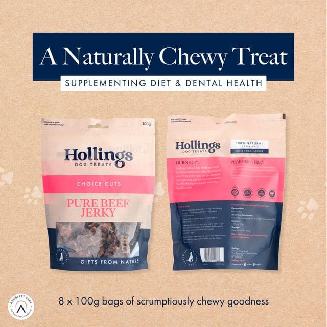 Hollings 100g Pure Beef Jerky Dog Treats - gallery image 2
