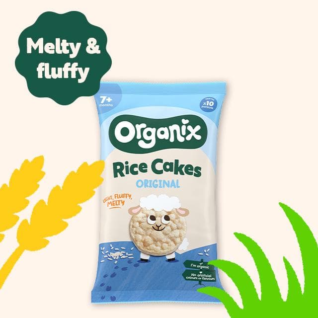 Organix 40g 7+ Months Original Baby Rice Cakes Snacks - gallery image 2